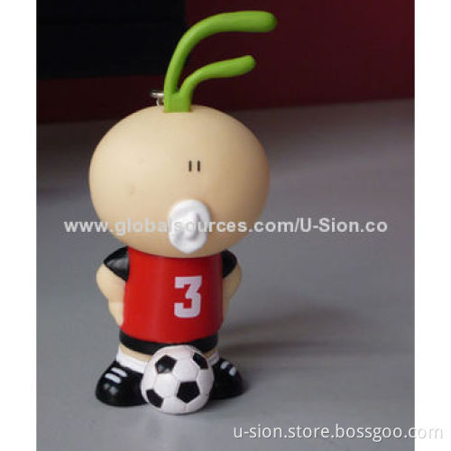 Design Come from Cartoon Basketball Doll-shaped Promotional USB Flash Drive, OEM Services Provided